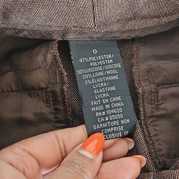 Jacob Women's Cropped Ankle Wide-Leg Pants Brown 0 - Picture 7 of 16